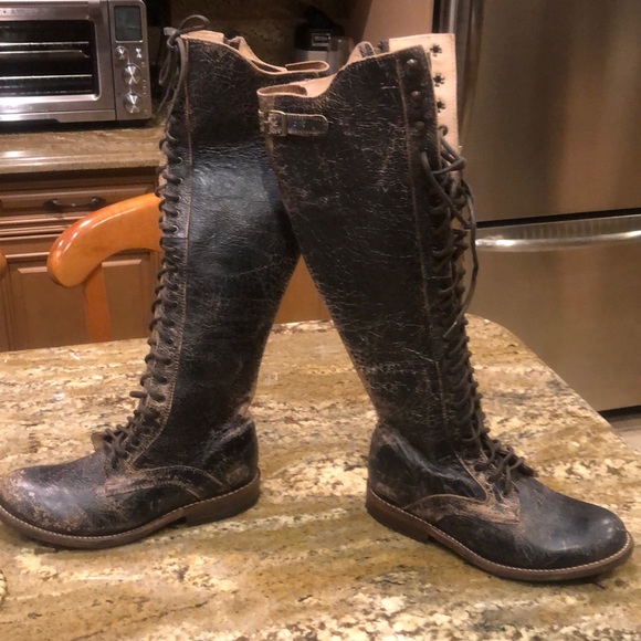 BedStu cobbler Della Laceup boot sz 6  black luxe - Picture 3 of 12